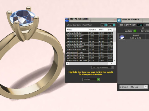 Set Diamond Rings Model do druku 3D