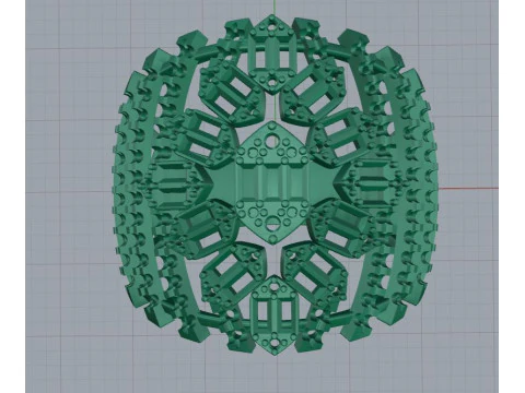 Diamonds Baguettes Ring 3D Print Model