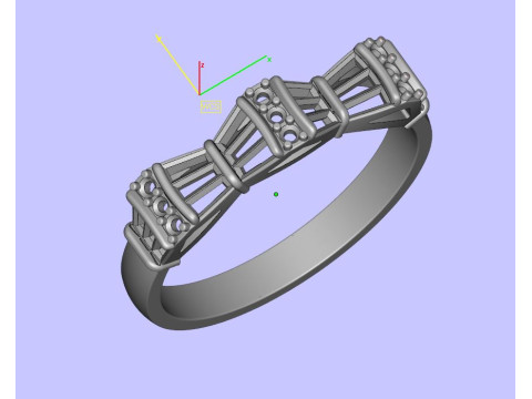 Set Baguettes Diamonds Rings 3Dプリントモデル