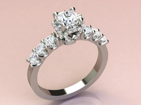 ダイヤモンドリング 3Dプリントモデル