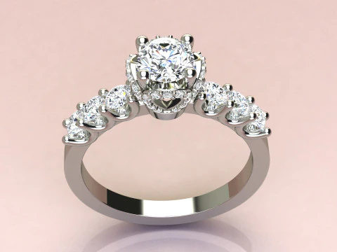 Diamond Ring 3D Print Model