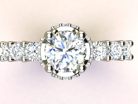 Diamond Ring 3D Print Model