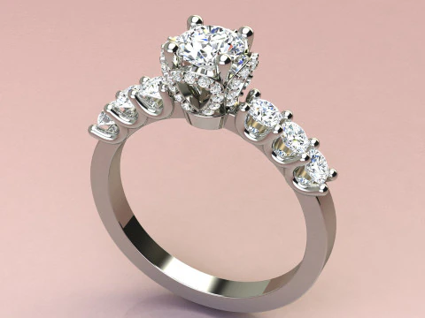 Diamond Ring 3D Print Model