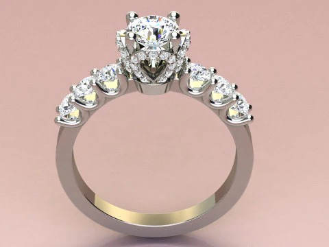 Diamond Ring 3D Print Model