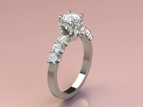 Diamond Ring 3D Print Model