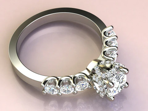 Diamond Ring 3D Print Model