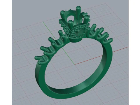 Diamond Ring 3D Print Model