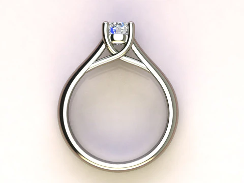 One Diamond Ring 3D Print Model