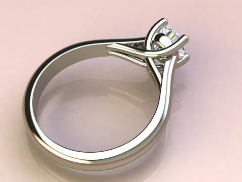 One Diamond Ring 3D Print Model