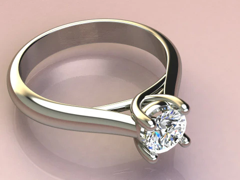 One Diamond Ring 3D Print Model