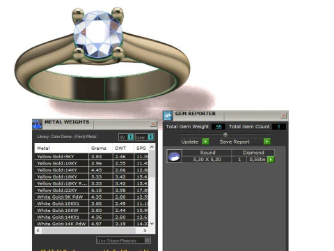 One Diamond Ring 3D Print Model