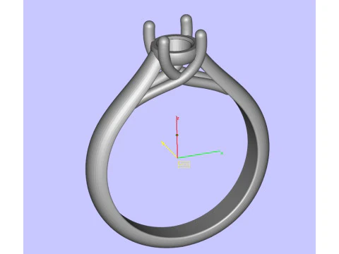One Diamond Ring 3D Print Model