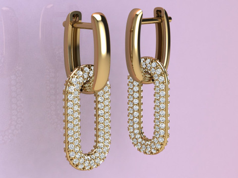 Earrings Fashion Modèles 3D en vedette