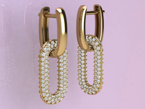 Earrings Fashion 3D Print Model