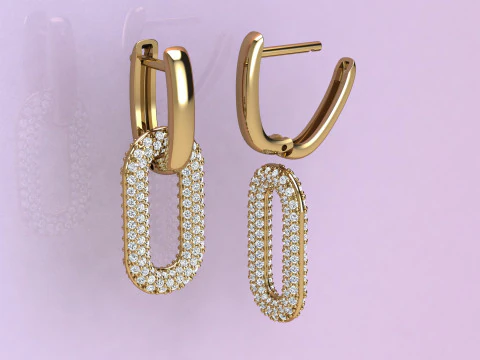 Earrings Fashion 3D Print Model