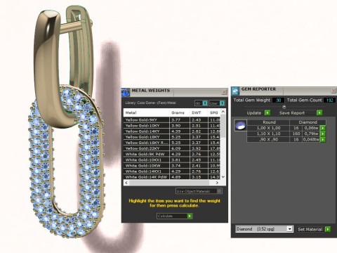 Earrings Fashion Modèles 3D en vedette