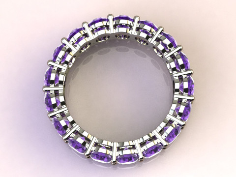 Oval Diamonds Ring Modelo de impresión 3D