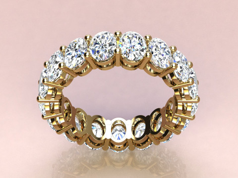 Oval Diamonds Ring Modelo de impresión 3D