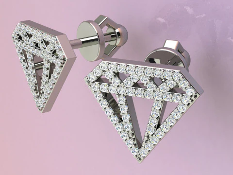 Pendientes de diamantes Modelo de impresión 3D