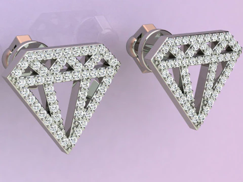 Pendientes de diamantes Modelo de impresión 3D