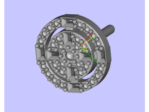 Round Diamonds Baguettes Earrings 3D-printmodel