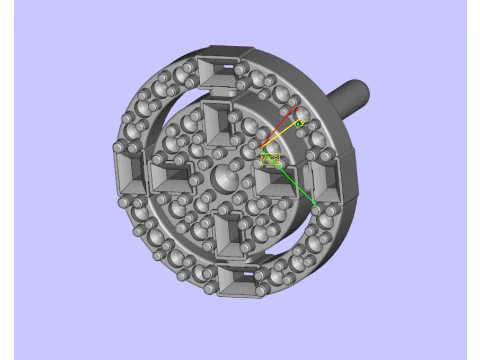 Round Diamonds Baguettes Earrings 3D Print Model