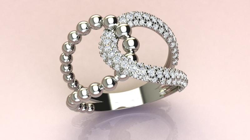 Diamonds Ring 3D 打印模型 .c4d .max .obj .3ds .fbx .stl .blend 