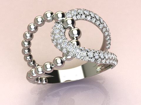 Diamonds Ring Modelo de Impressão 3D