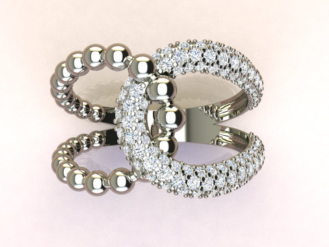 Diamonds Ring 3D 打印模型