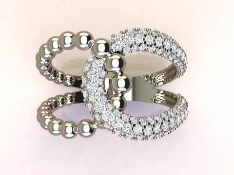 Diamonds Ring 3D Print Model