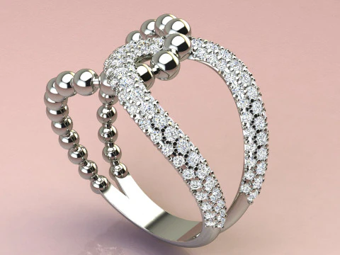 Diamonds Ring 3D Print Model