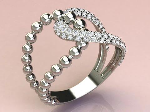 Diamonds Ring 3D Print Model
