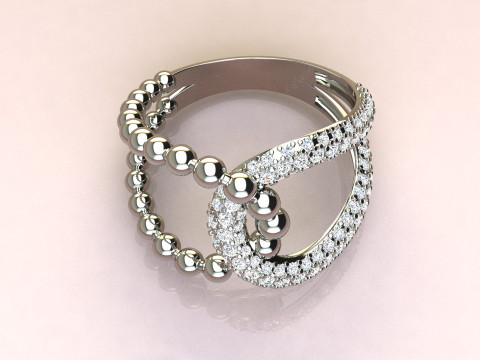 Diamonds Ring 3D 打印模型