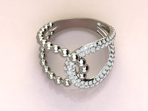 Diamonds Ring 3D Print Model