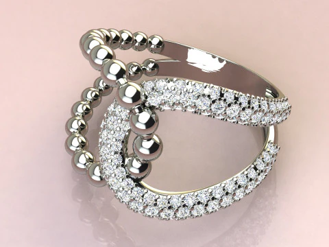 Diamonds Ring 3D Print Model