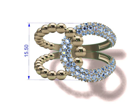 Diamonds Ring 3D Print Model