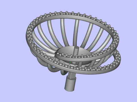 Ring with pearls and diamonds 3D प्रिंट मॉडल