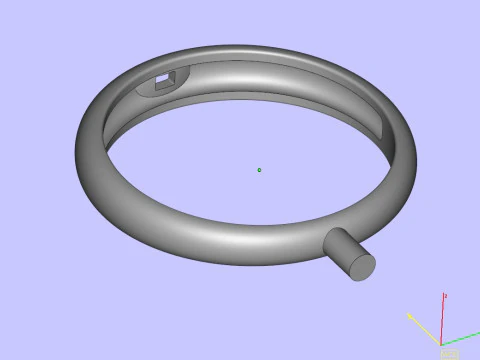Ring with pearls and diamonds 3D Print Model