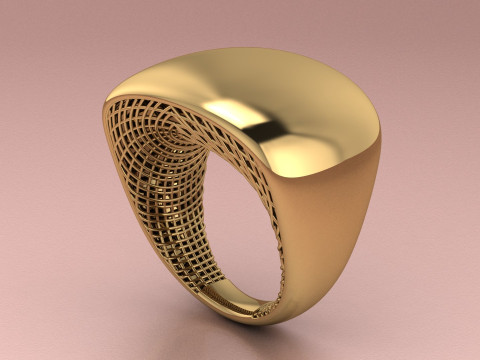 Ring with mesh 3Dプリントモデル