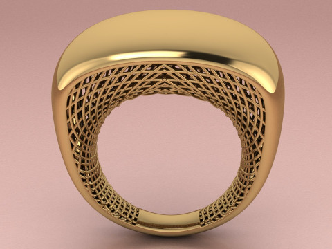 Ring with mesh 3Dプリントモデル