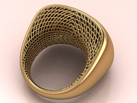 Ring with mesh 3Dプリントモデル