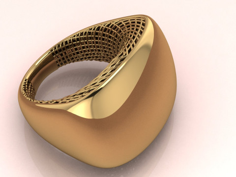Ring with mesh 3Dプリントモデル