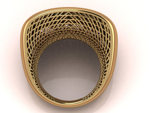 Ring with mesh 3Dプリントモデル