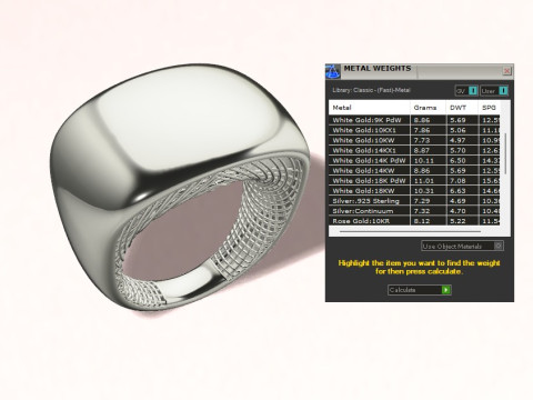 Ring with mesh 3Dプリントモデル