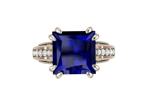 Ring Priness Sapphire 3D Print Model