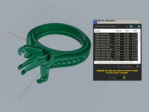 Ring Priness Sapphire 3D Print Model