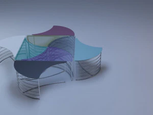 club table enes 3D Model