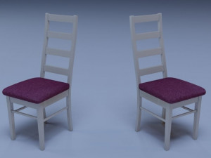 wooden chair for dining room 3D मॉडल