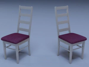silla de madera para comedor Modelo 3D