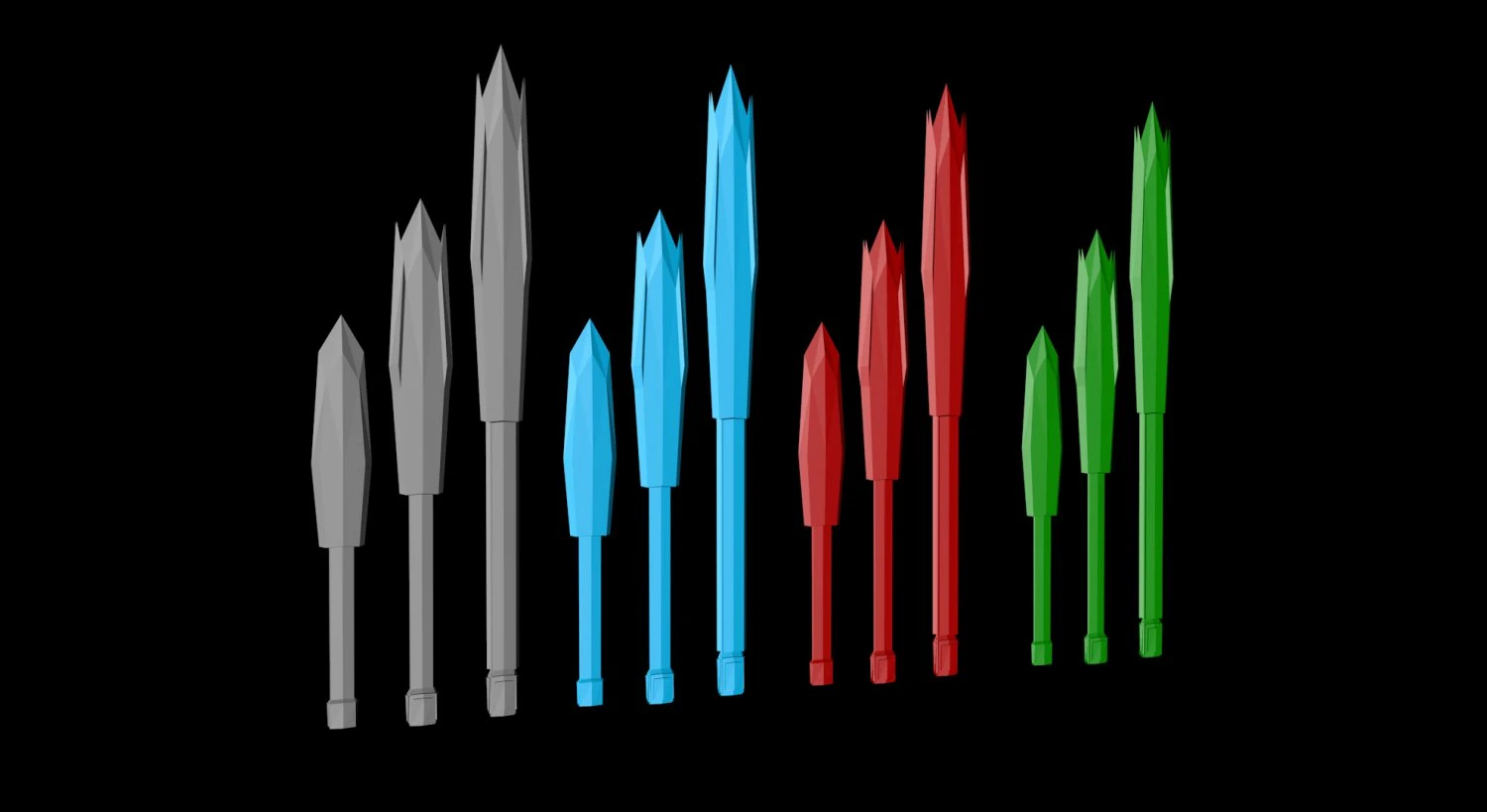 low-poly knife 3D Model .c4d .max .obj .3ds .fbx .stl .blend 